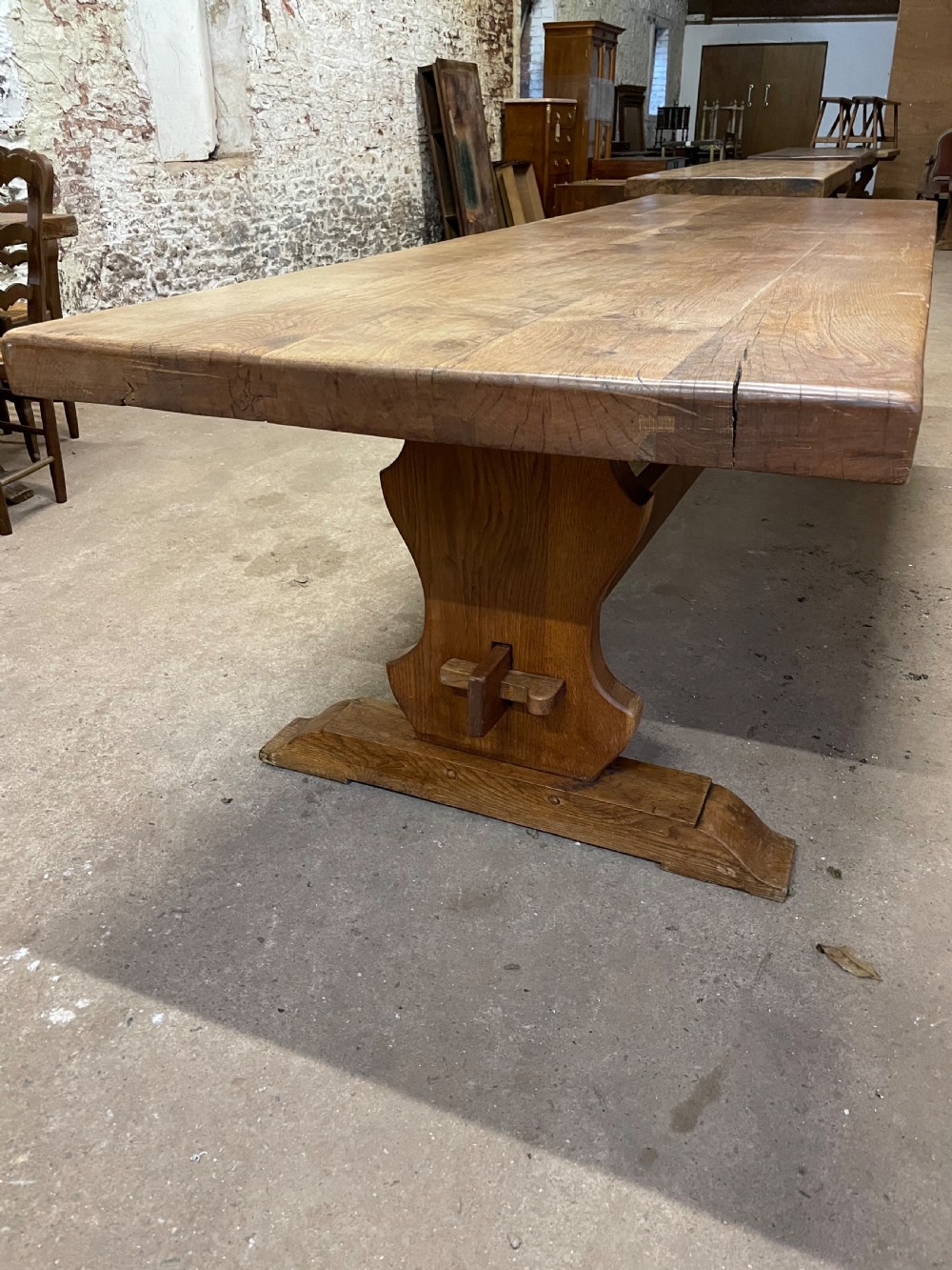 Large oak refectory table 2.95 meters  View III