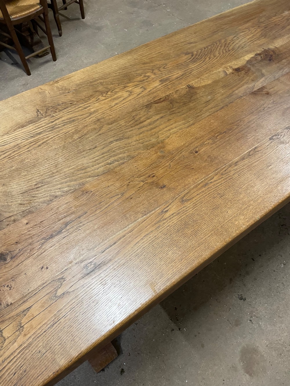 Large oak refectory table 2.95 meters  View IV