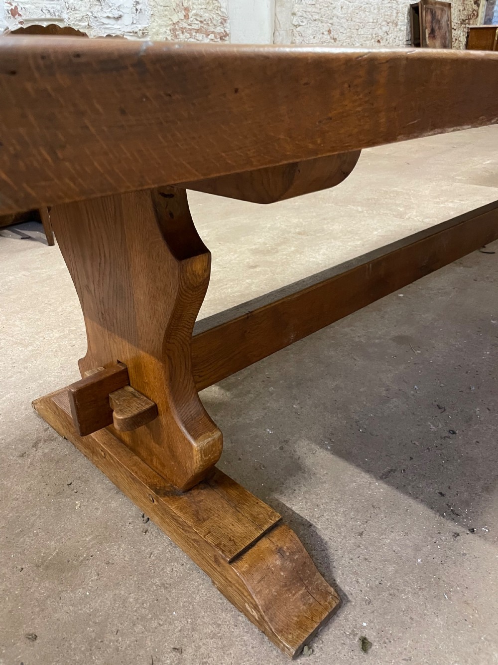 Large oak refectory table 2.95 meters  View V