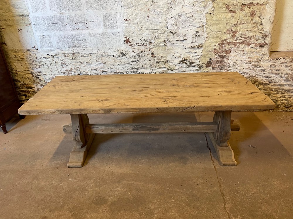 Scrubbed oak refectory table 