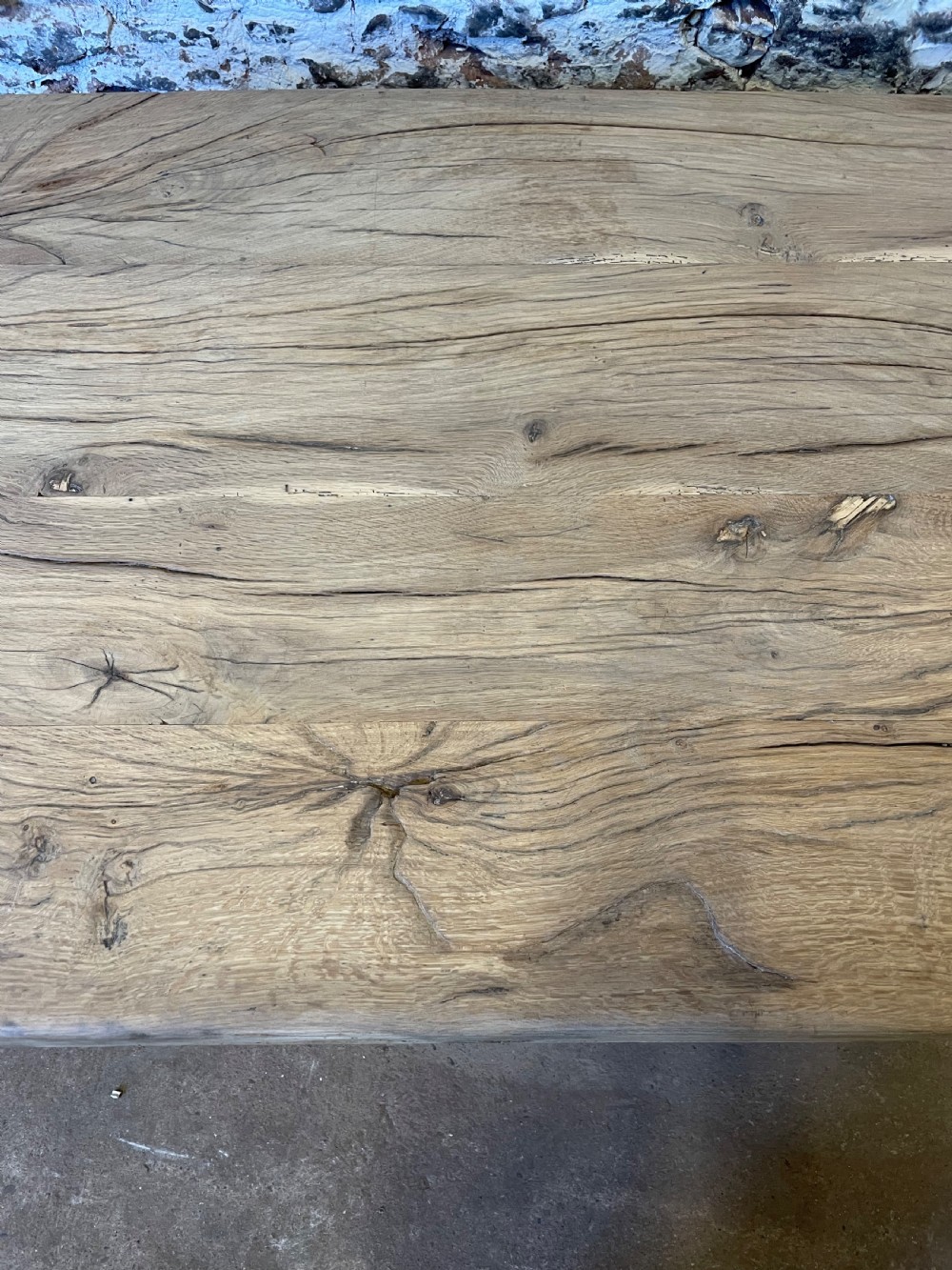 Scrubbed oak refectory table  View VII