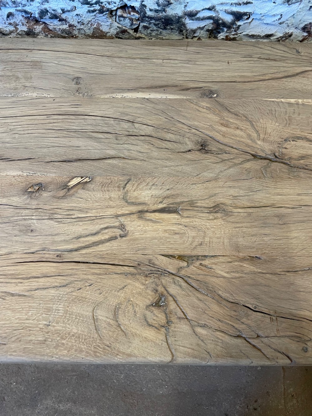 Scrubbed oak refectory table  View VIII