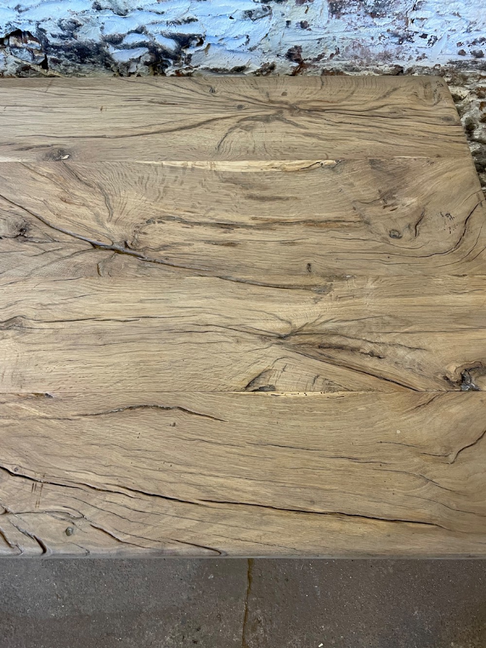 Scrubbed oak refectory table  View IX