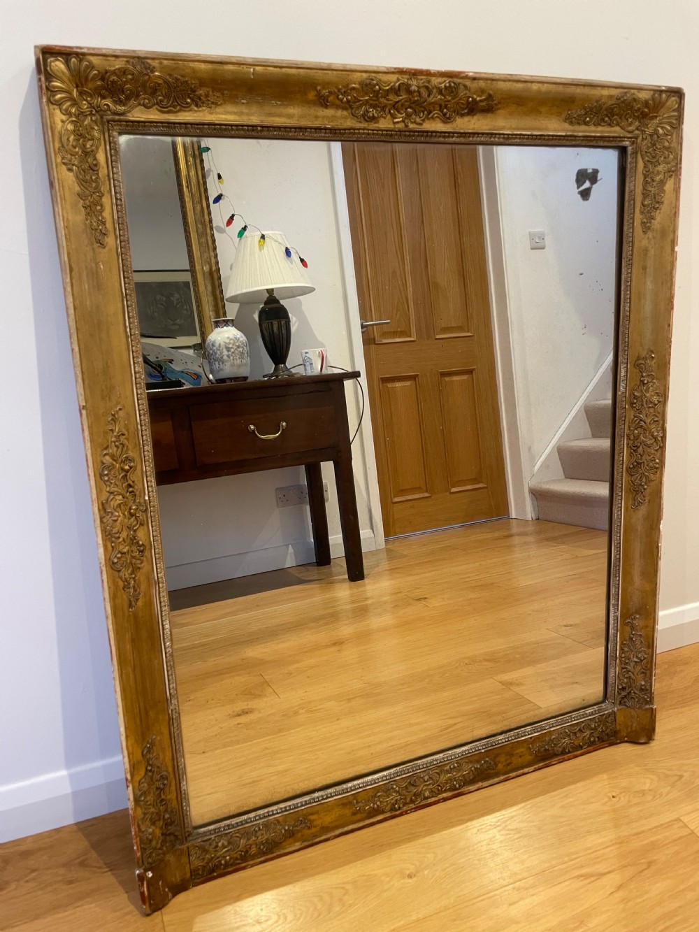 Early 19th French over mantle mirror  View VI