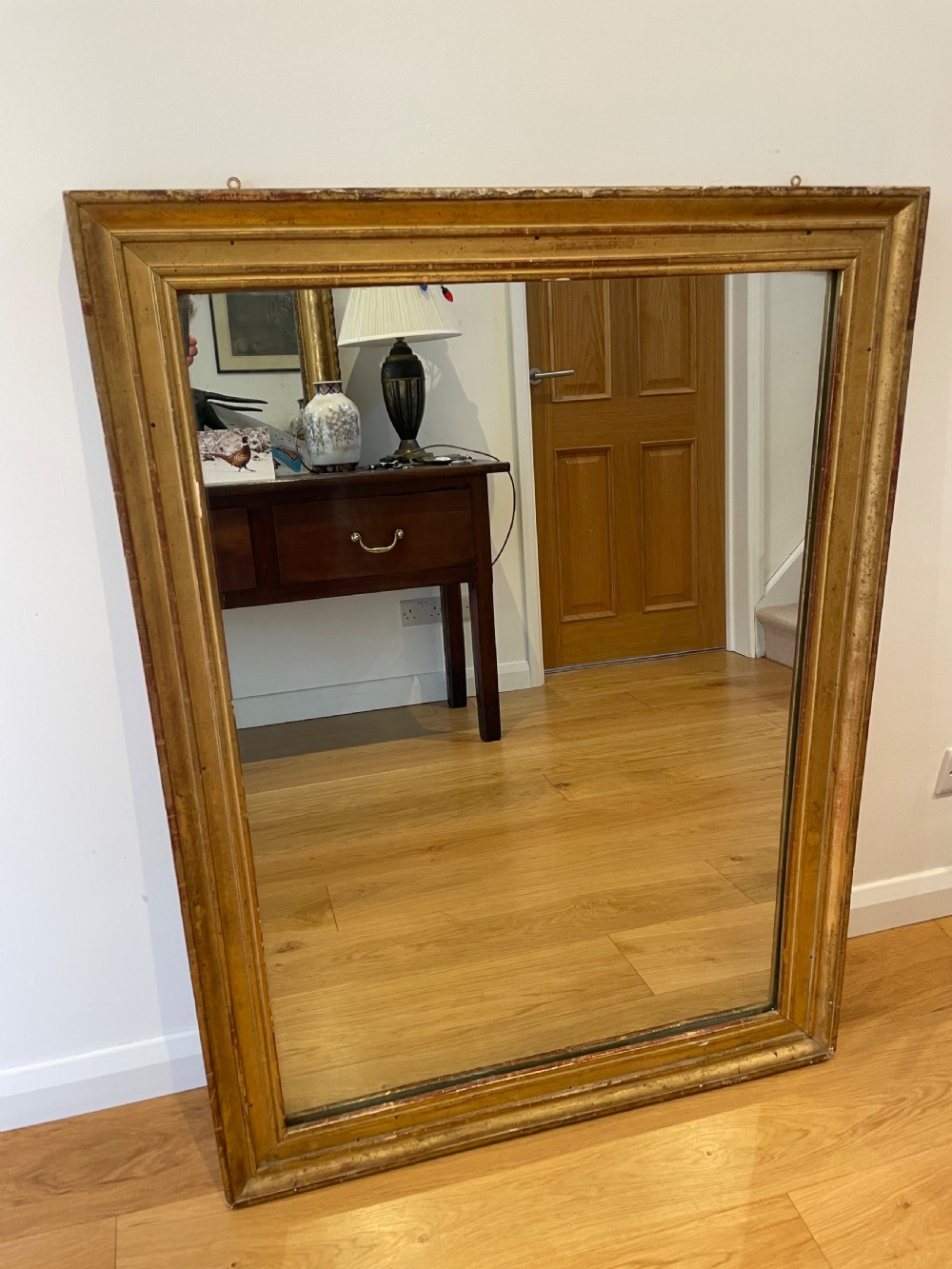 19 th century gilt wood mirror 