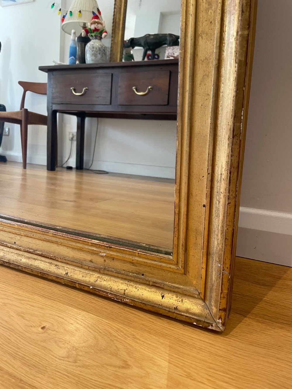 19 th century gilt wood mirror  View IV