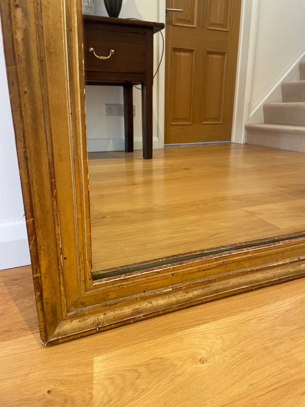 19 th century gilt wood mirror  View V