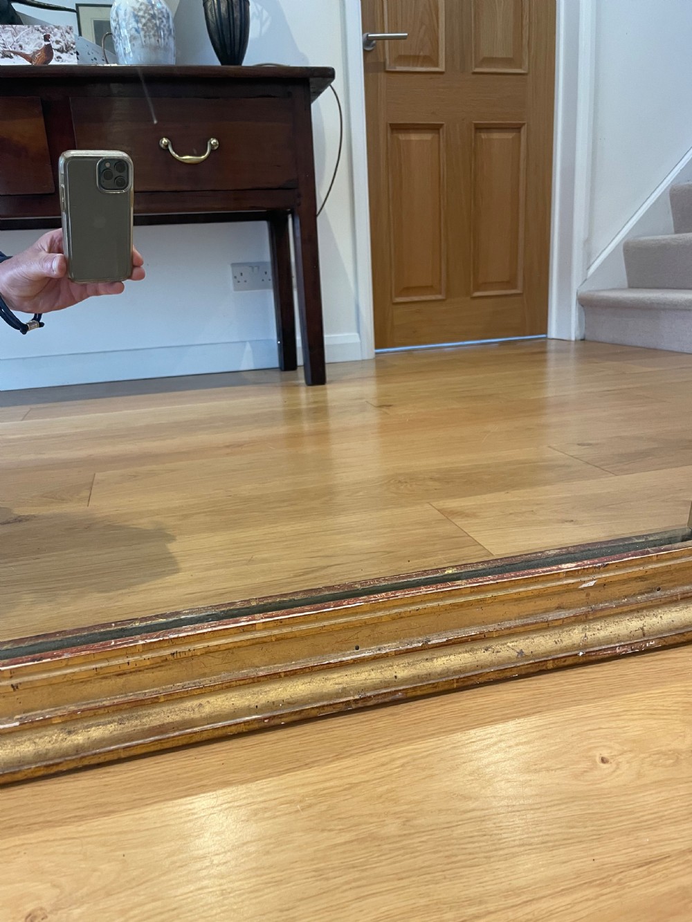 19 th century gilt wood mirror  View VI