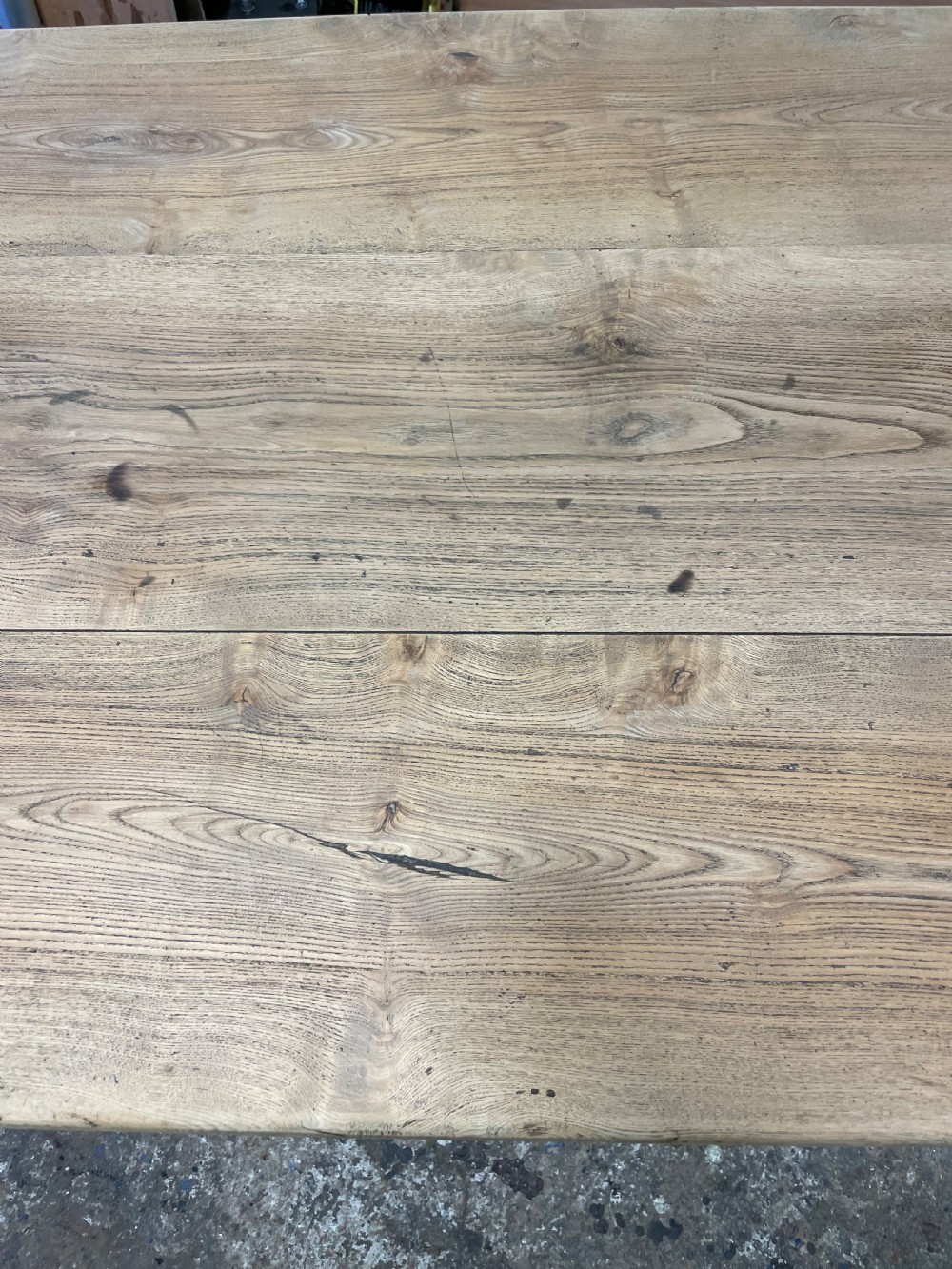 3m scrubbed topped Elm farmhouse table  View III
