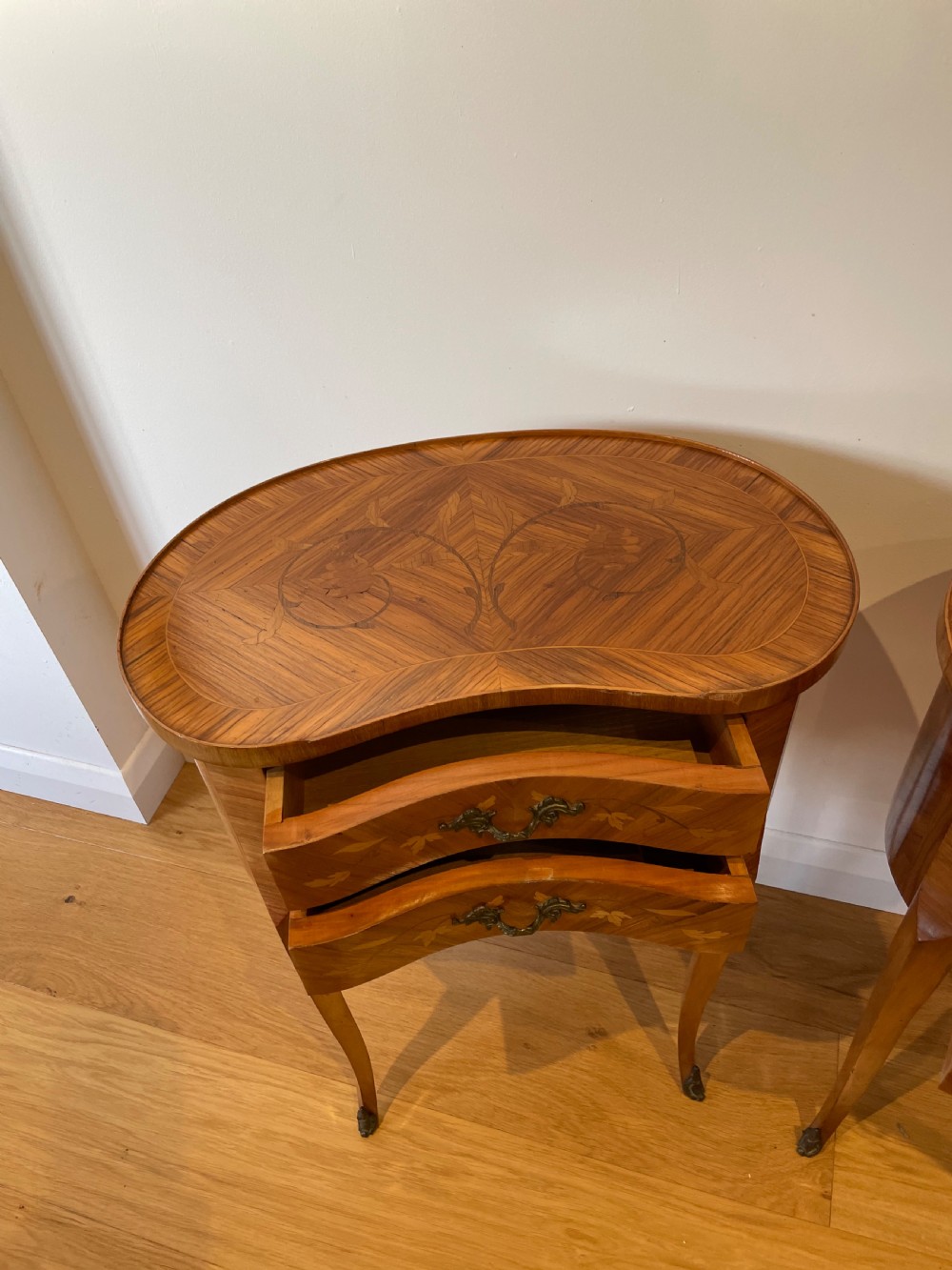 Pair of kidney shaped bedside cabinets  View VII