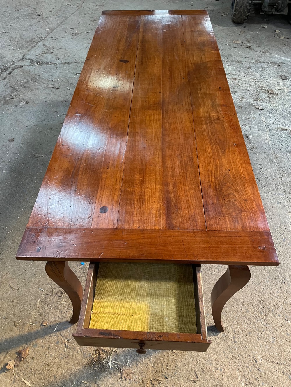 Cherry wood farm table  View VIII