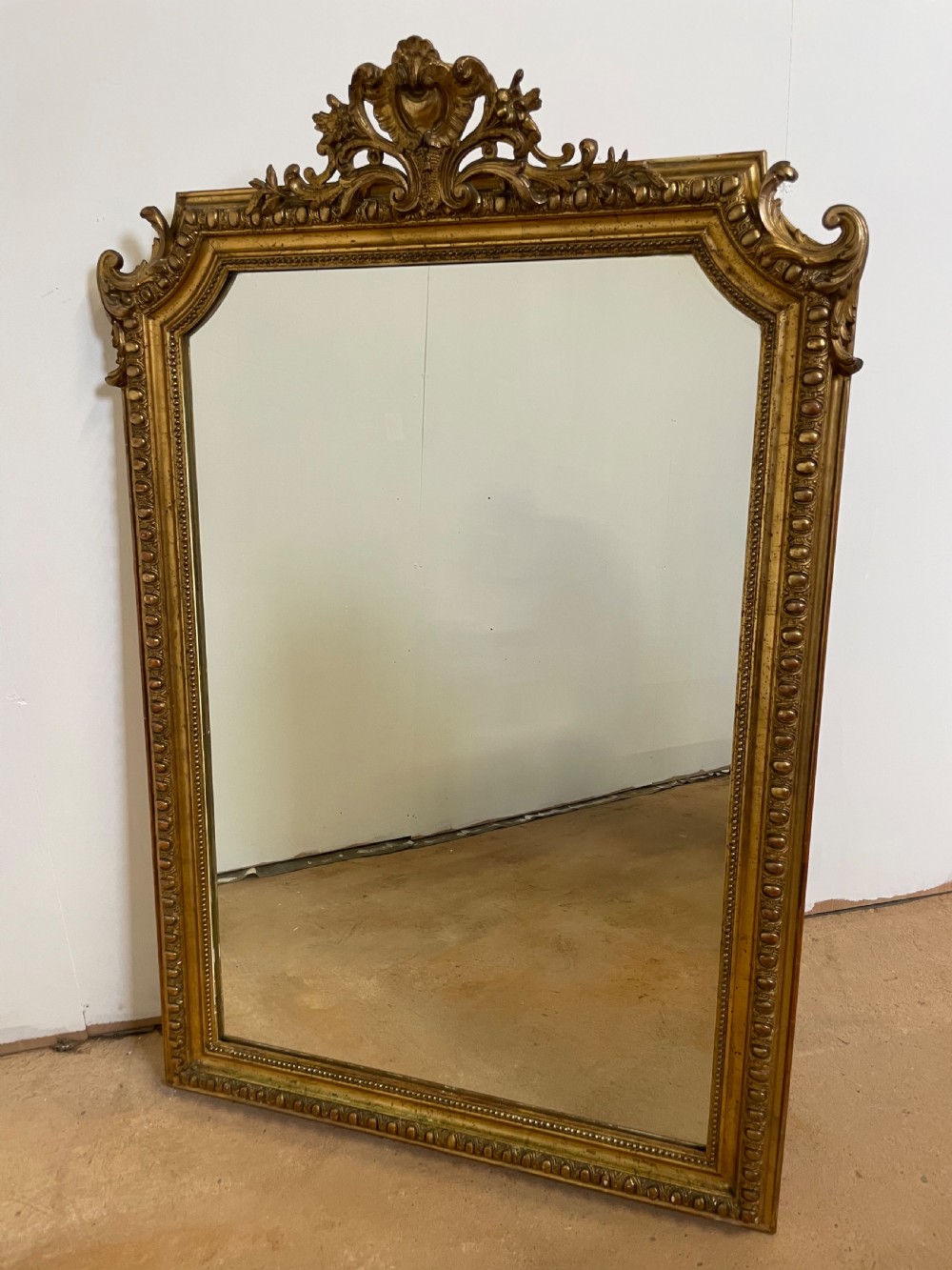 19th century French gilt overmantle 
