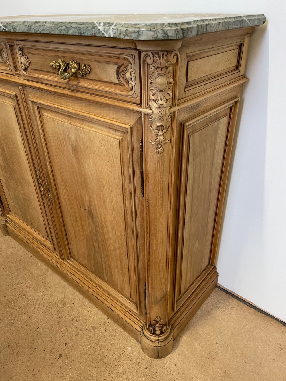 Scrubbed walnut buffet  View II