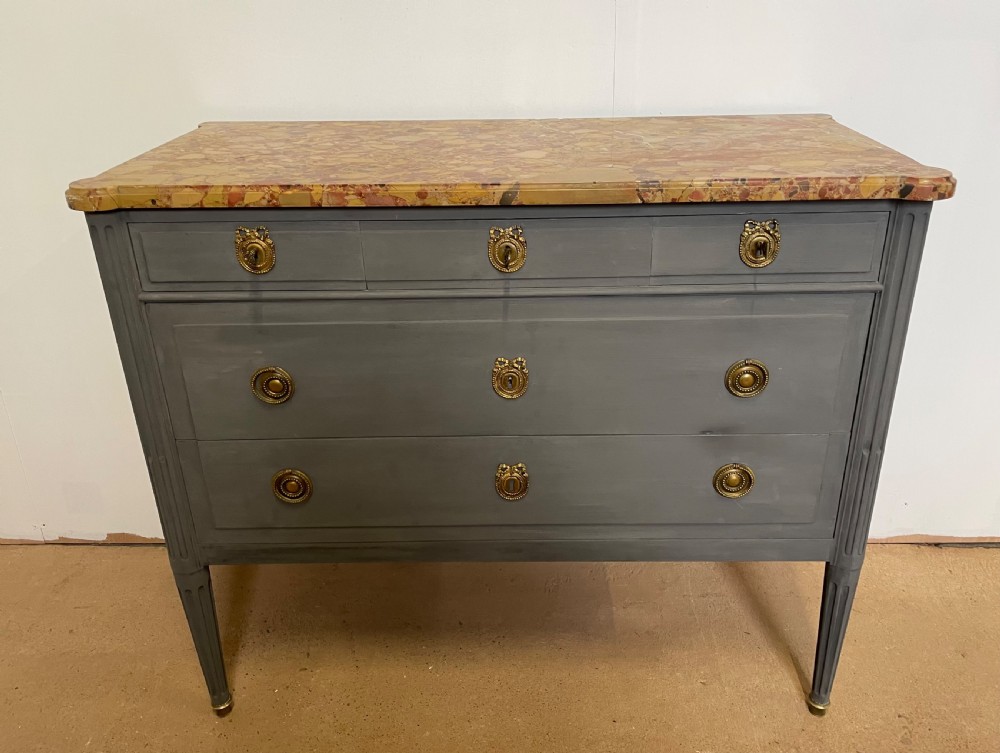 Louis XVI style painted commode 