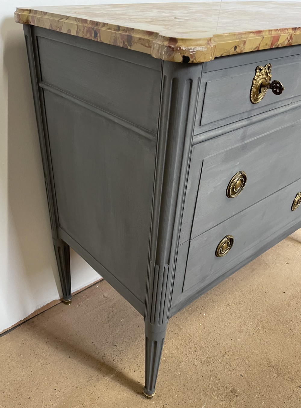 Louis XVI style painted commode  View IV