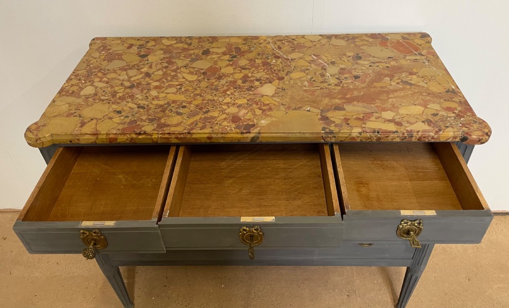 Louis XVI style painted commode  View VI