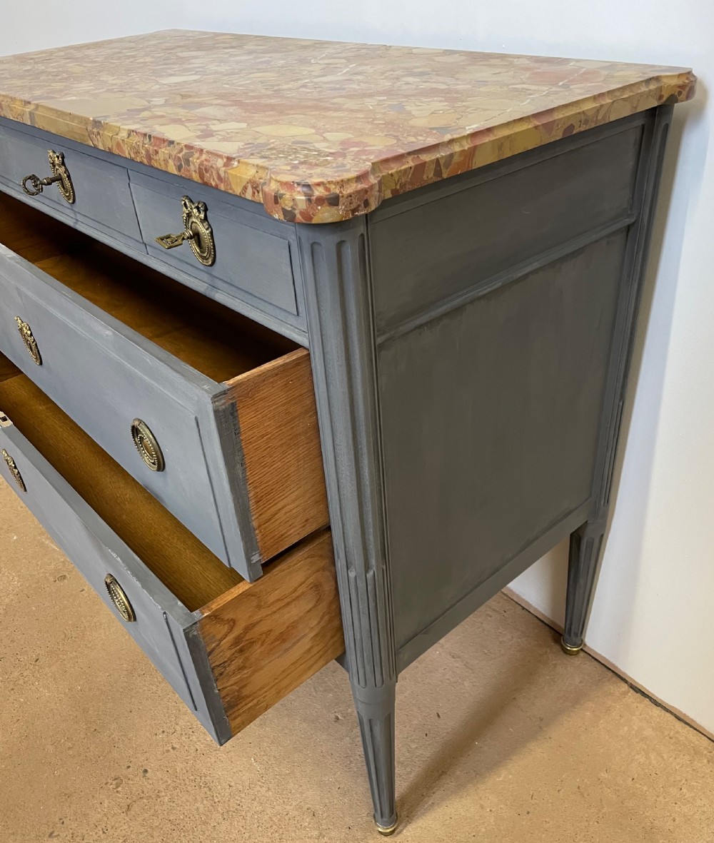 Louis XVI style painted commode  View IX