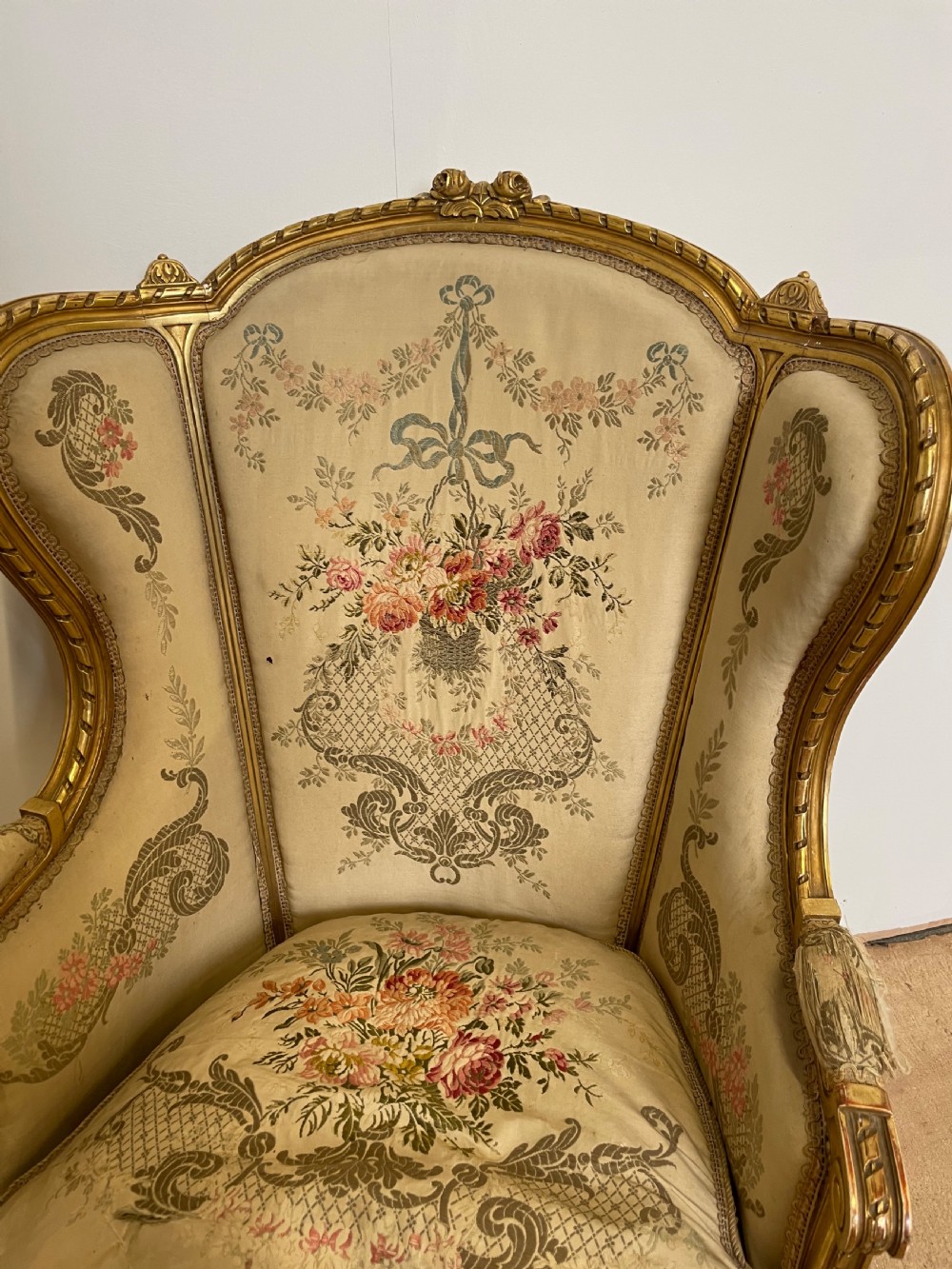 Pair of gilt wood fauteuils / arm chairs View IV