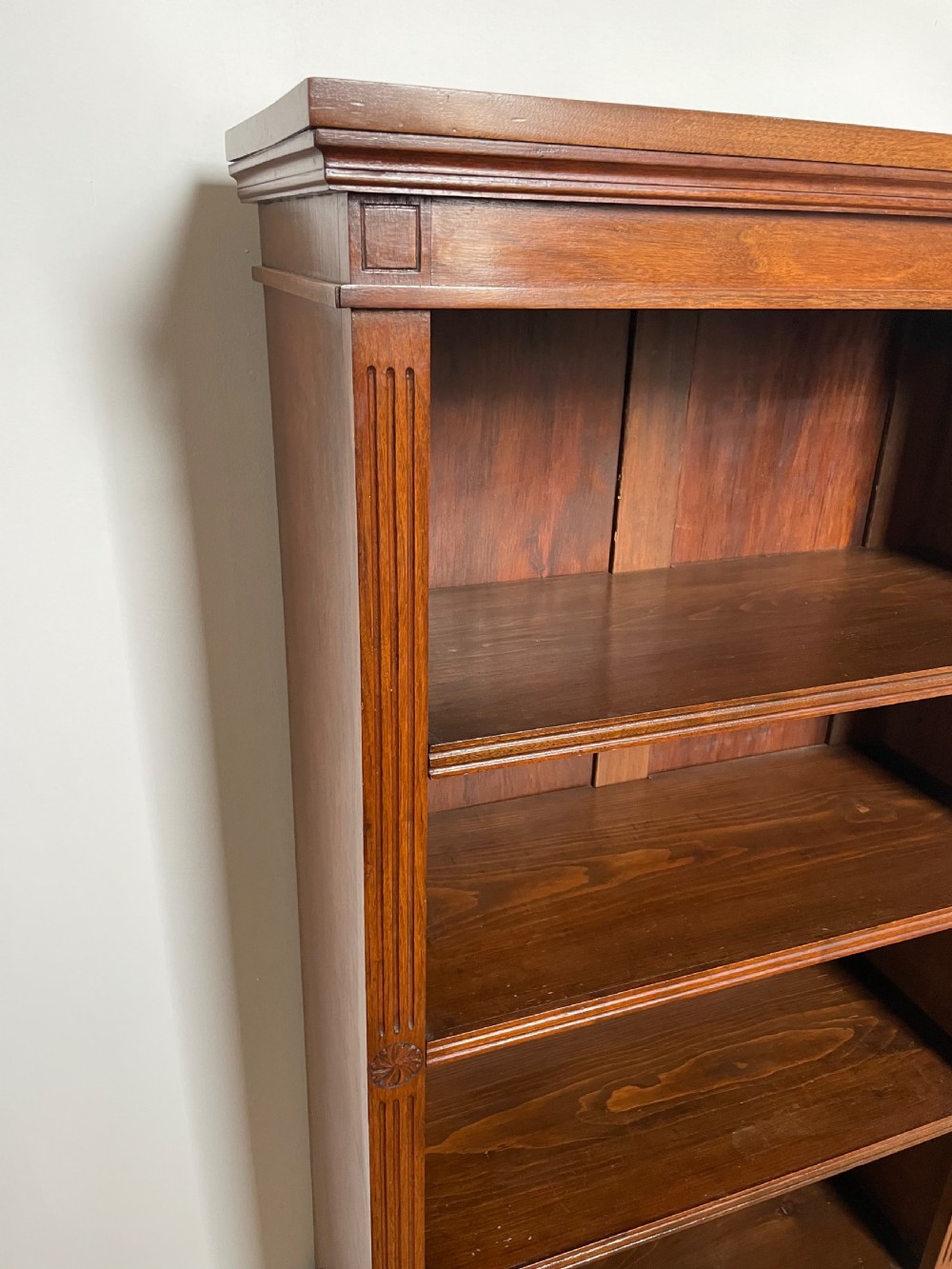 Late Victorian open bookcase  View III