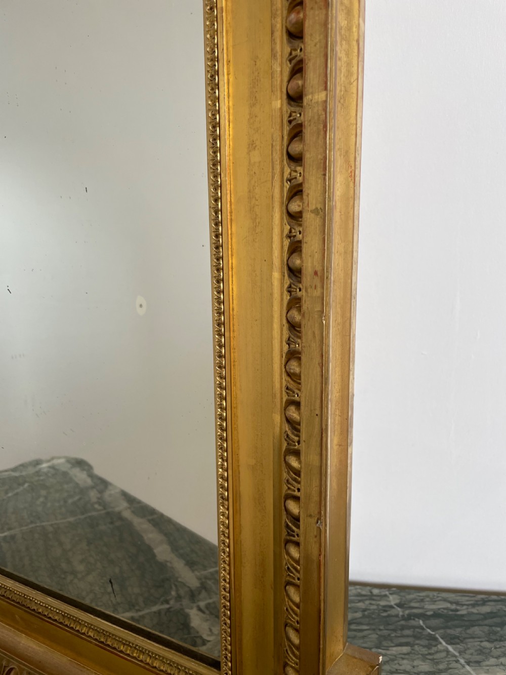 Antique gilt over mantle mirror  View VIII