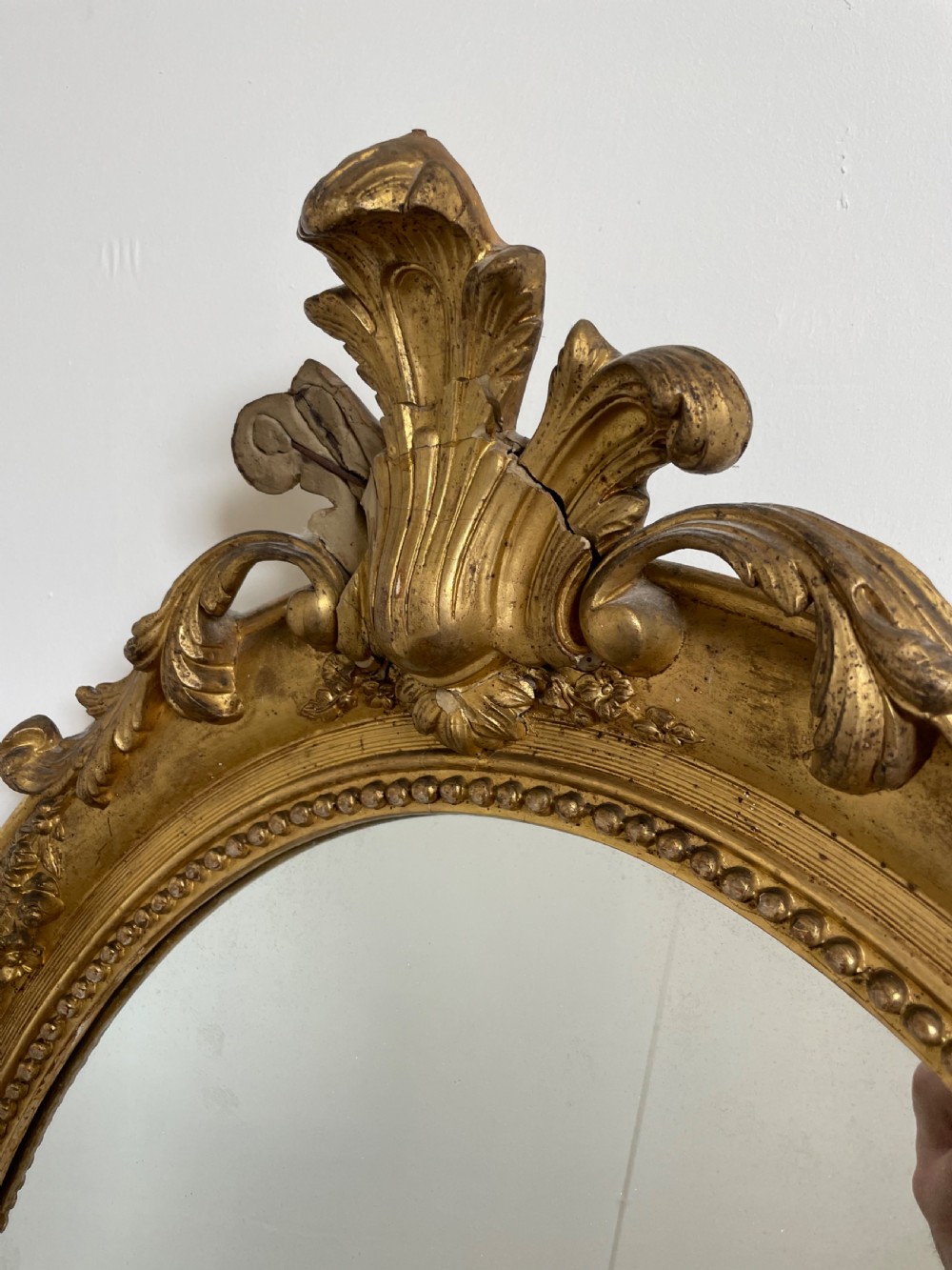 Napoleon III oval gilt mirror  View III