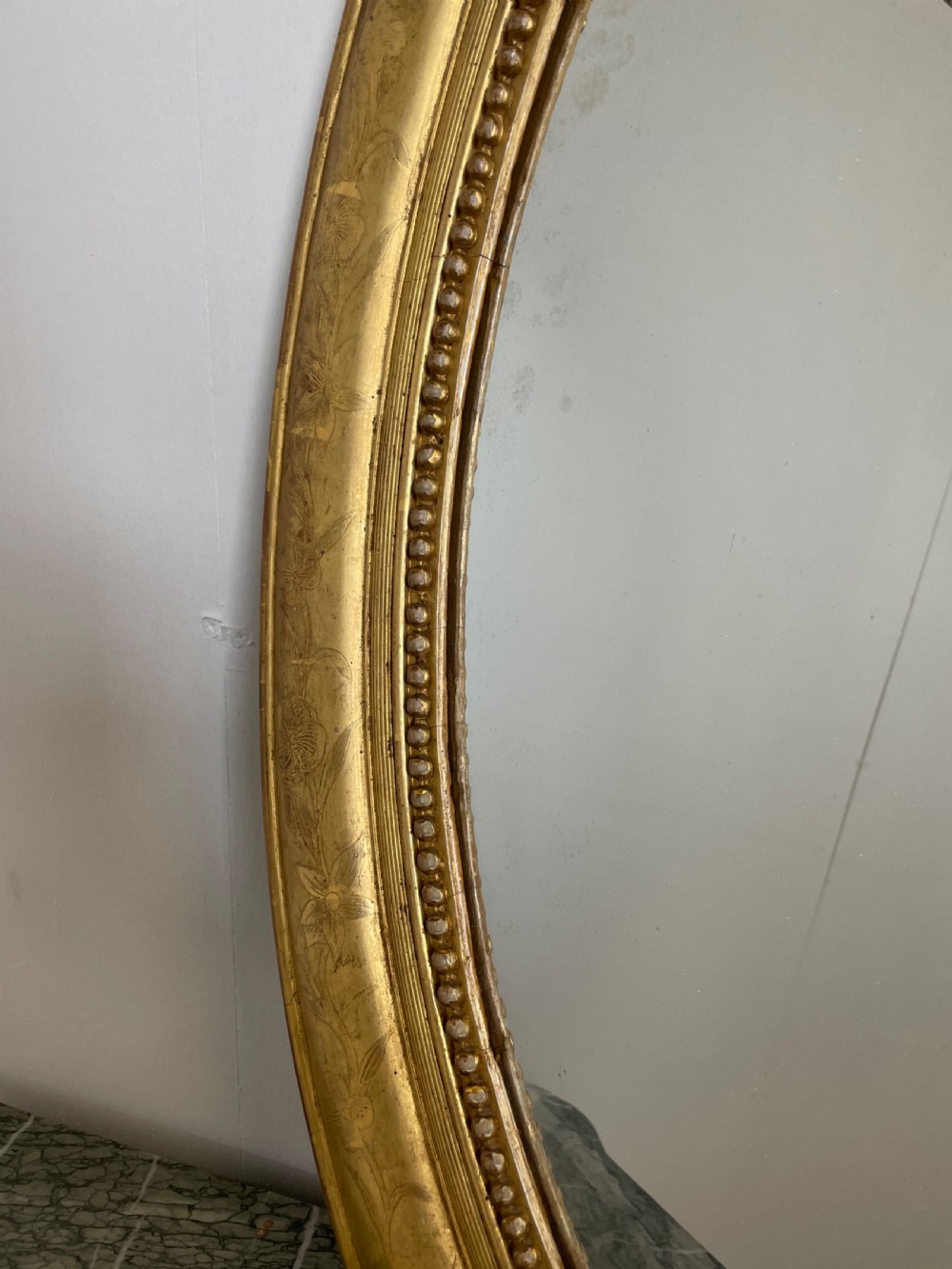 Napoleon III oval gilt mirror  View VII