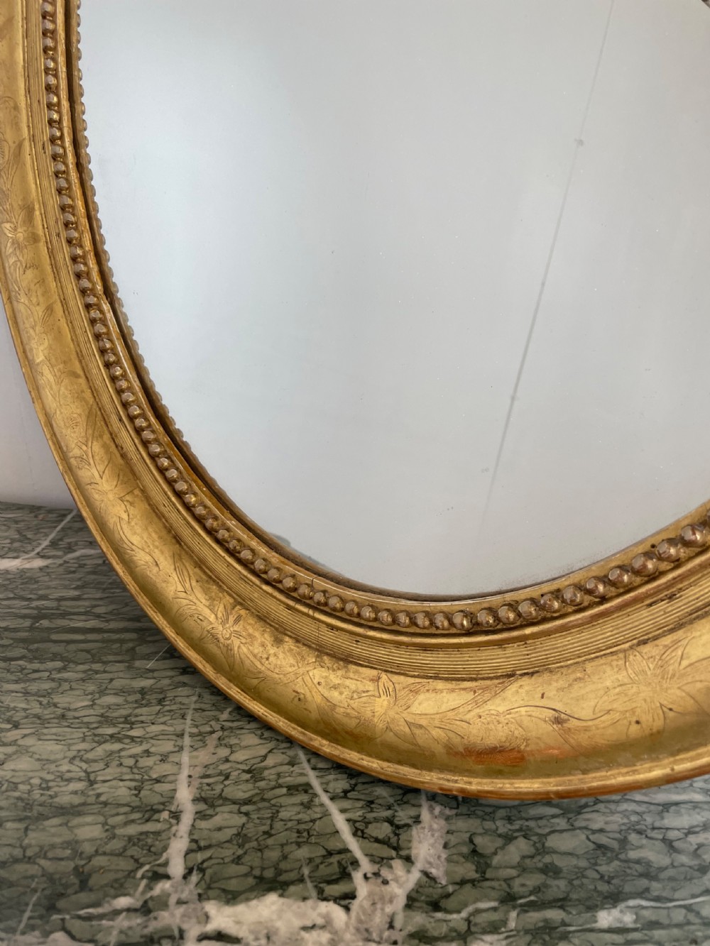 Napoleon III oval gilt mirror  View X