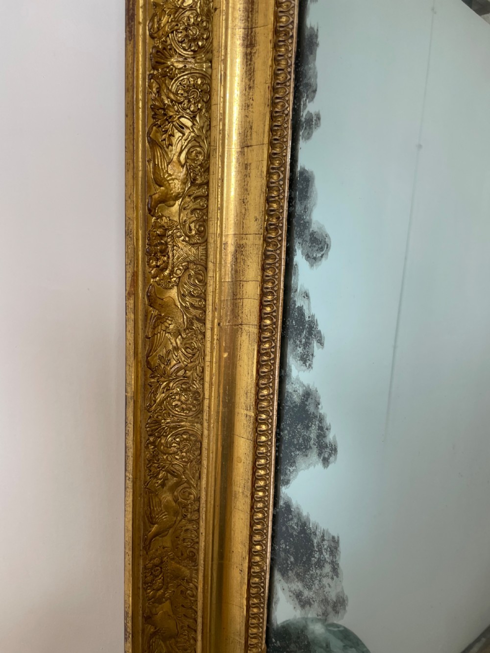 Antique gilt wood over mantle  View IV