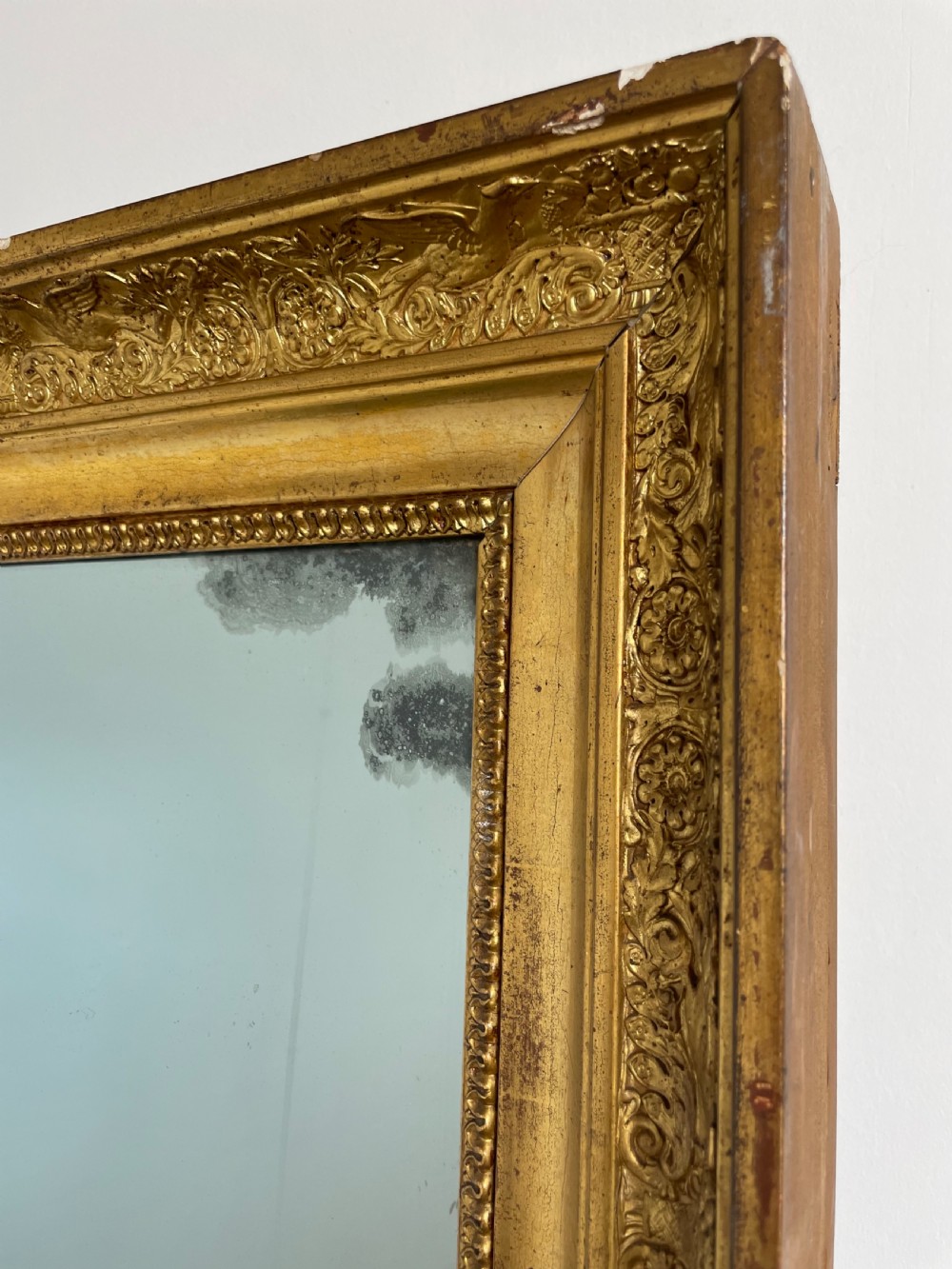 Antique gilt wood over mantle  View VI