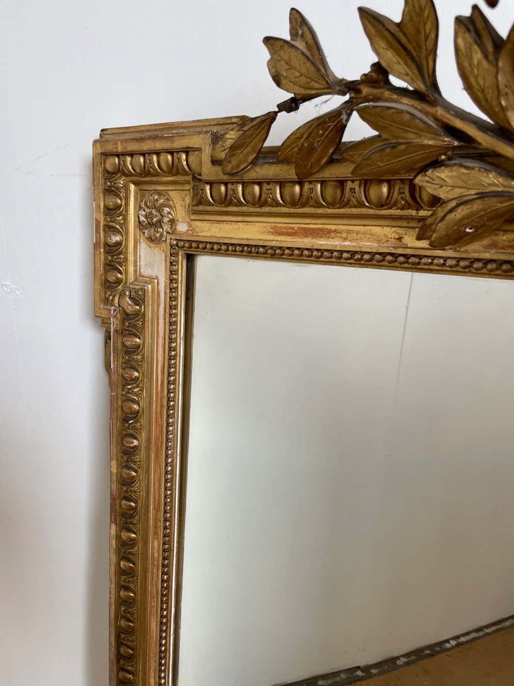 Large 19th century antique gilt over mantle  View IV
