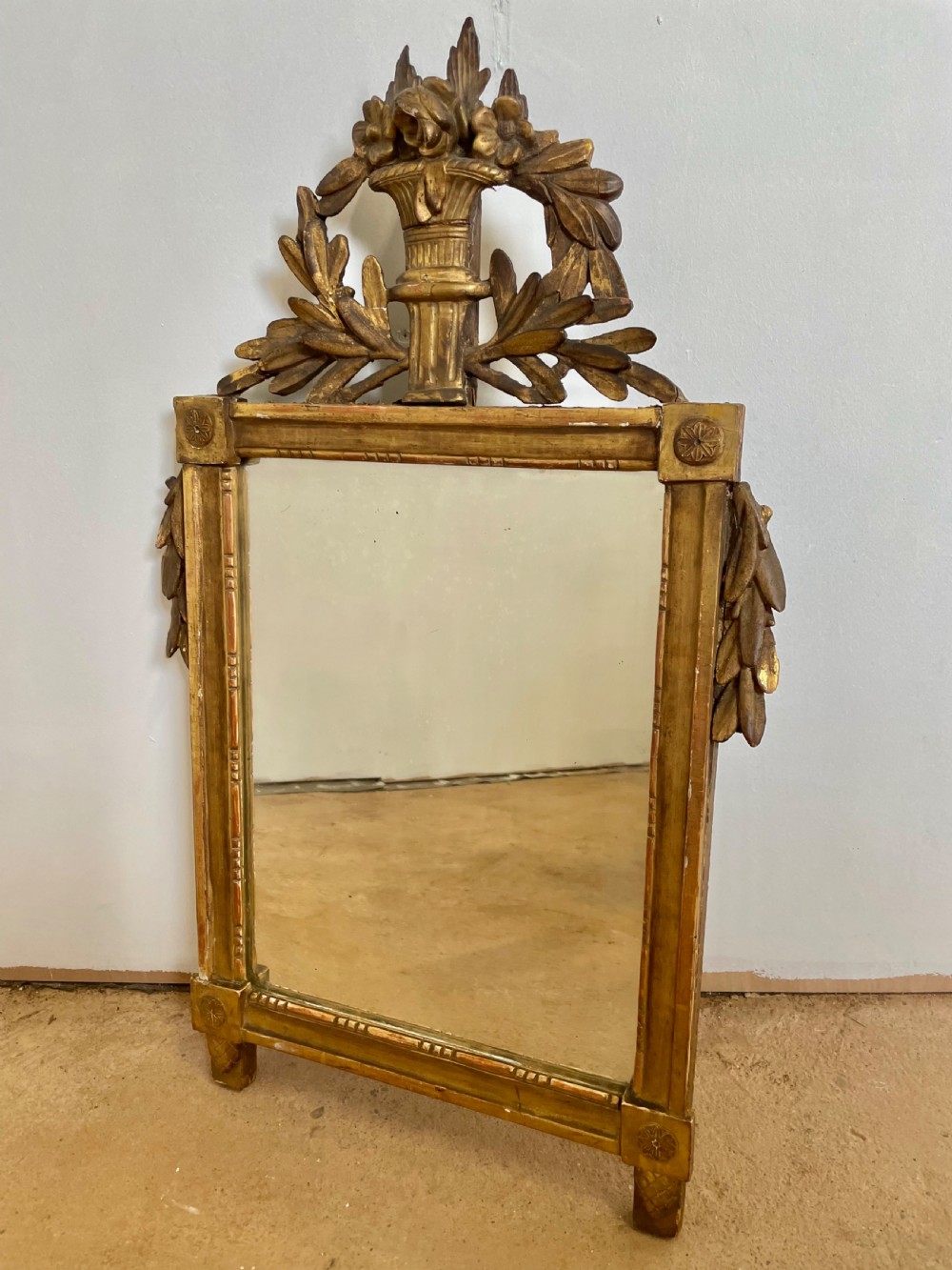 Small 19th century gilt mirror 