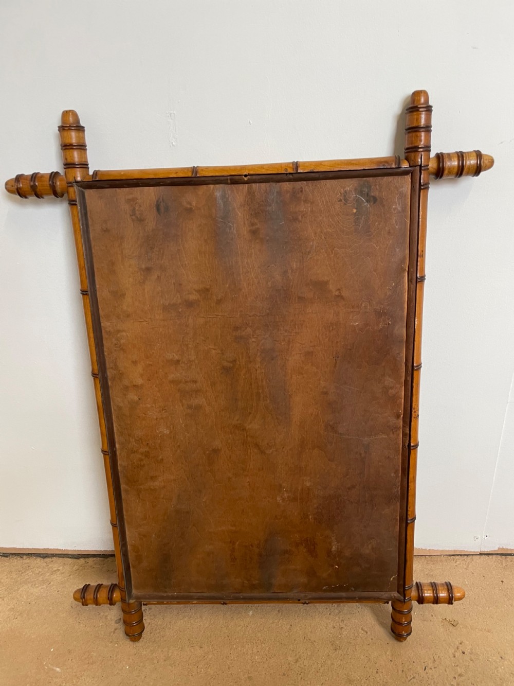 Faux Bamboo cherry wood mirror  View VI