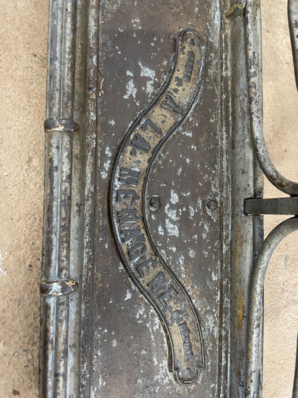19th century wrought iron umbrella / stick stand  View IV