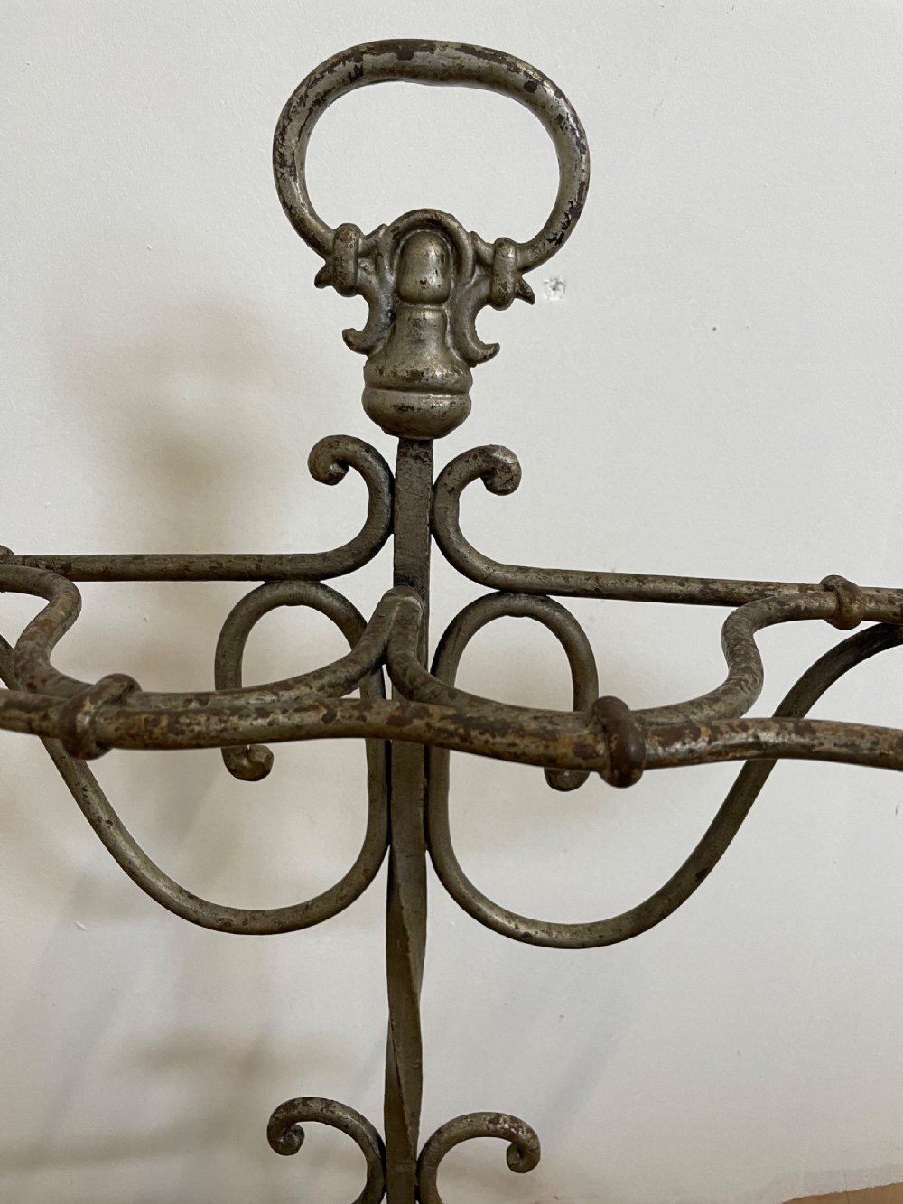 19th century wrought iron umbrella / stick stand  View VI