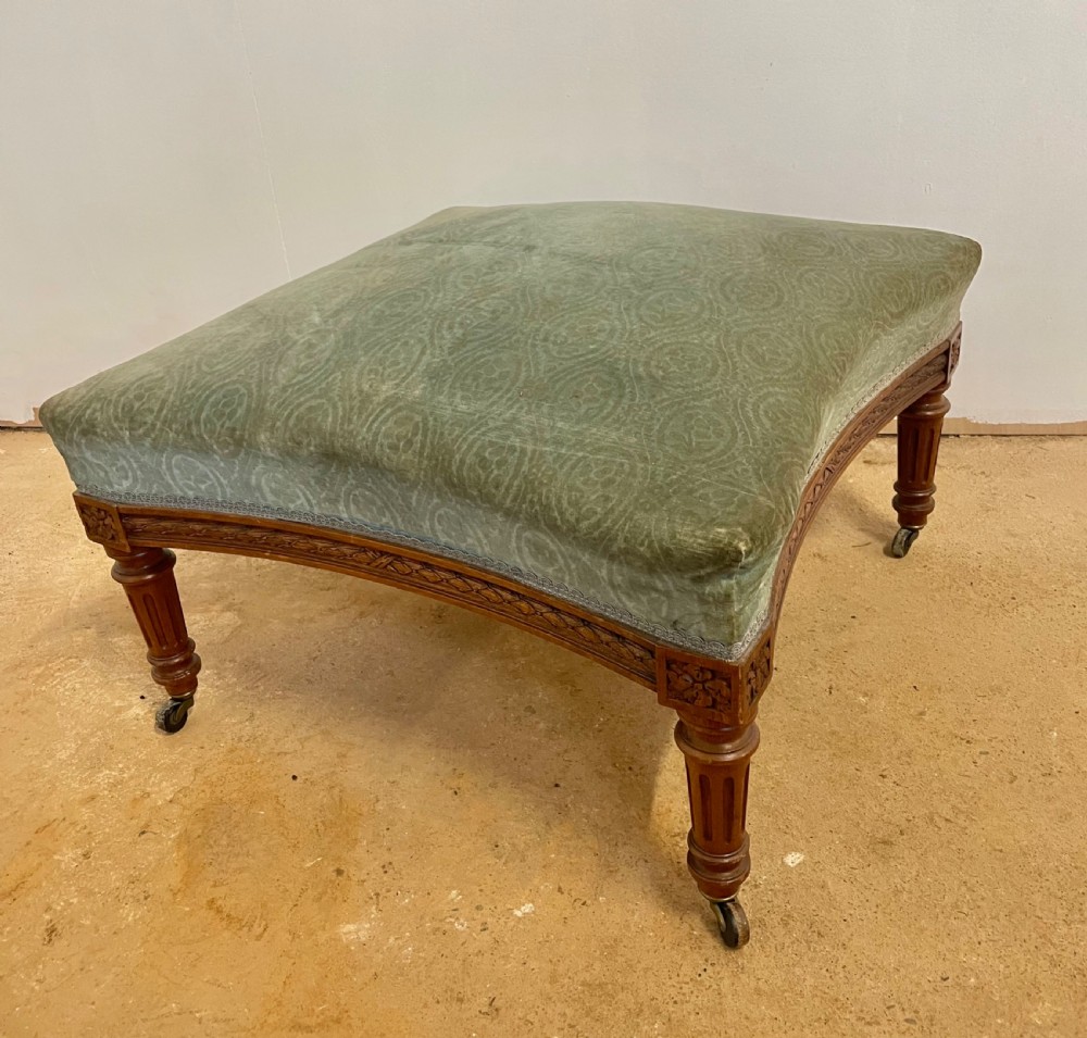 Napoleon III walnut footstool 