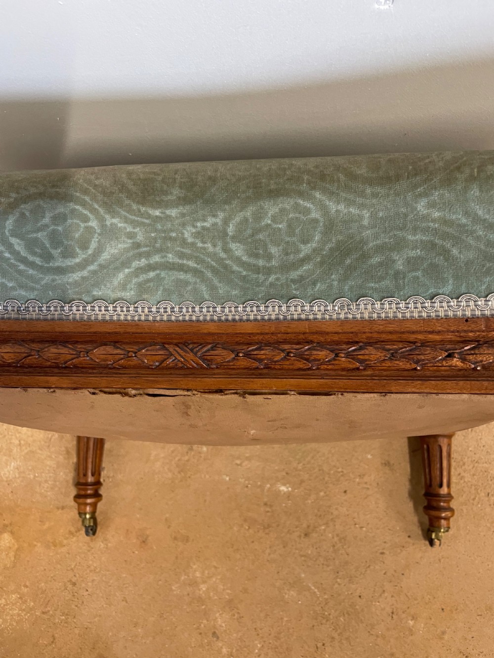 Napoleon III walnut footstool  View V