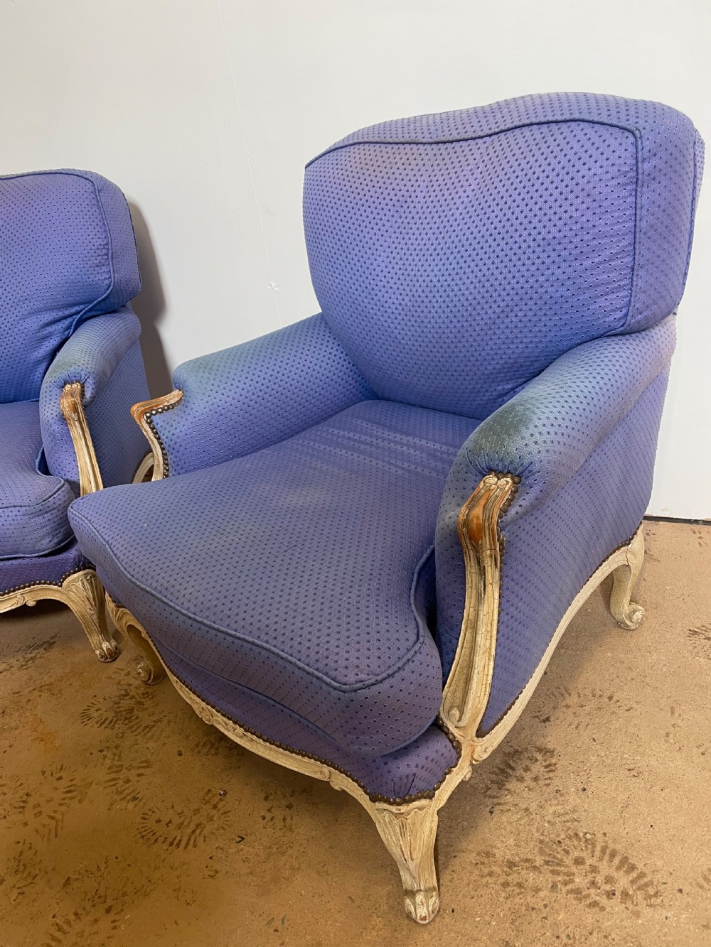 Pair of Louis XVI style arm chairs  View II