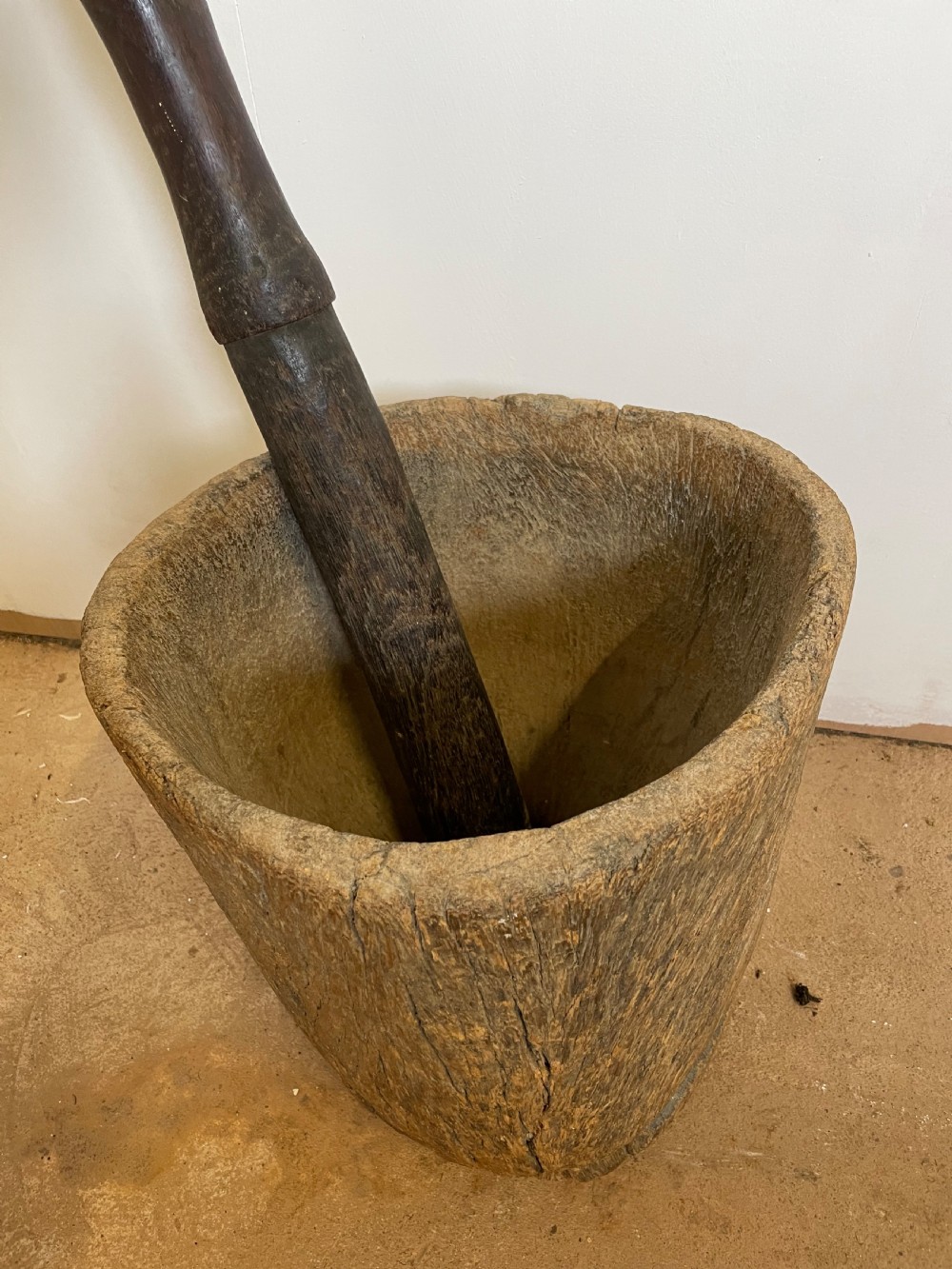 African pestle and mortar View III