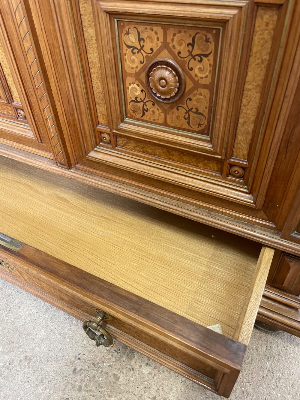 Small walnut bookcase / display cabinet  View V