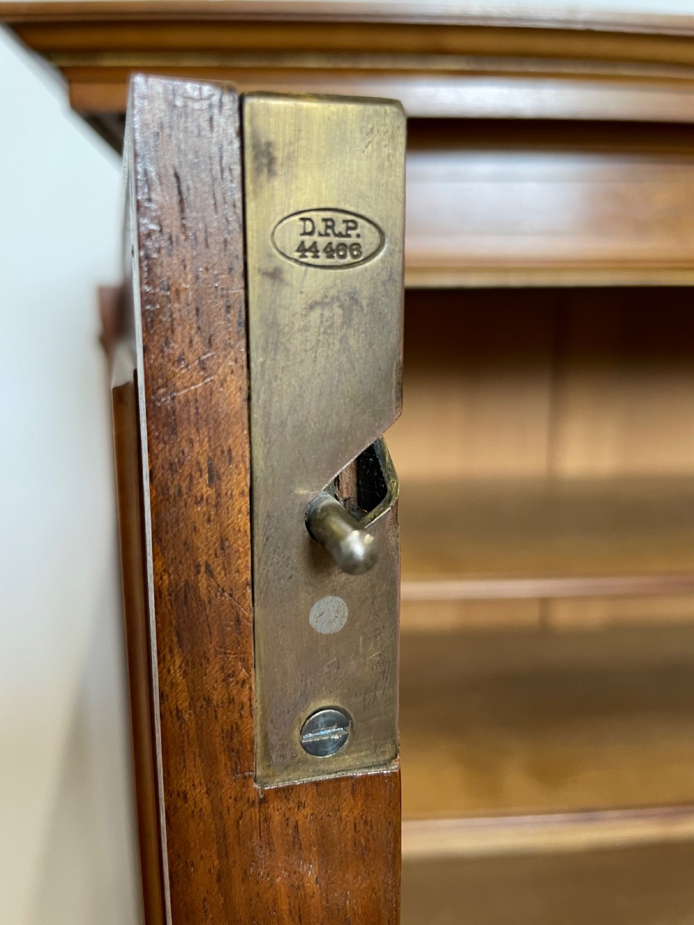 Small walnut bookcase / display cabinet  View IX