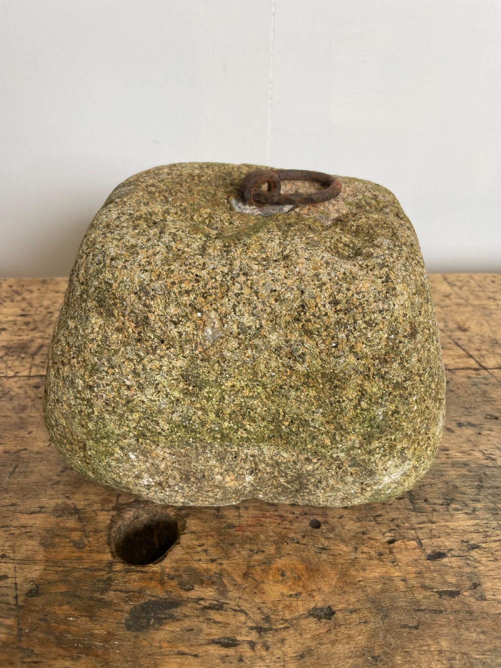 Antique granite farm weight 
