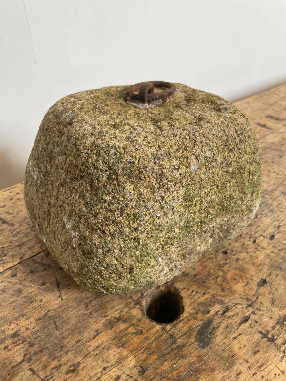 Antique granite farm weight  View II