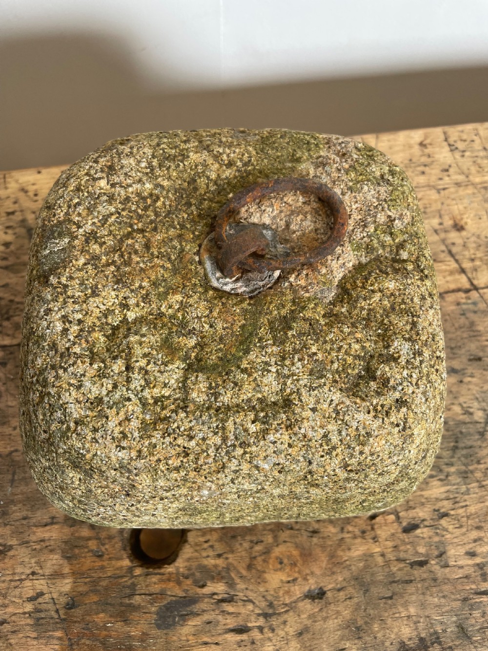 Antique granite farm weight  View III