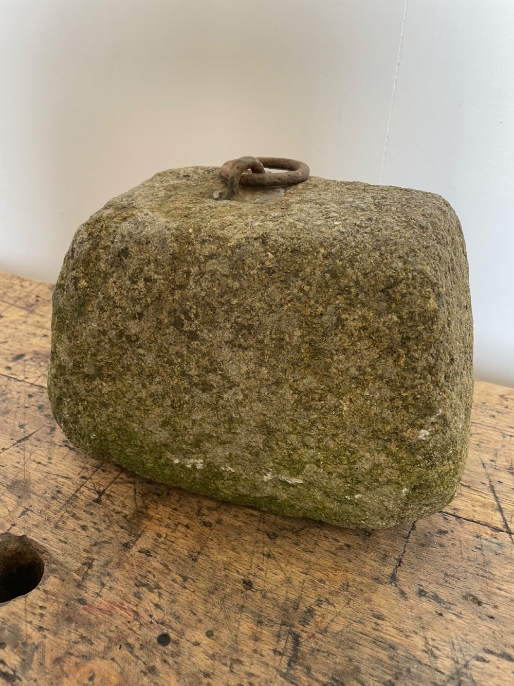 Antique granite farm weight / tethering block  View III