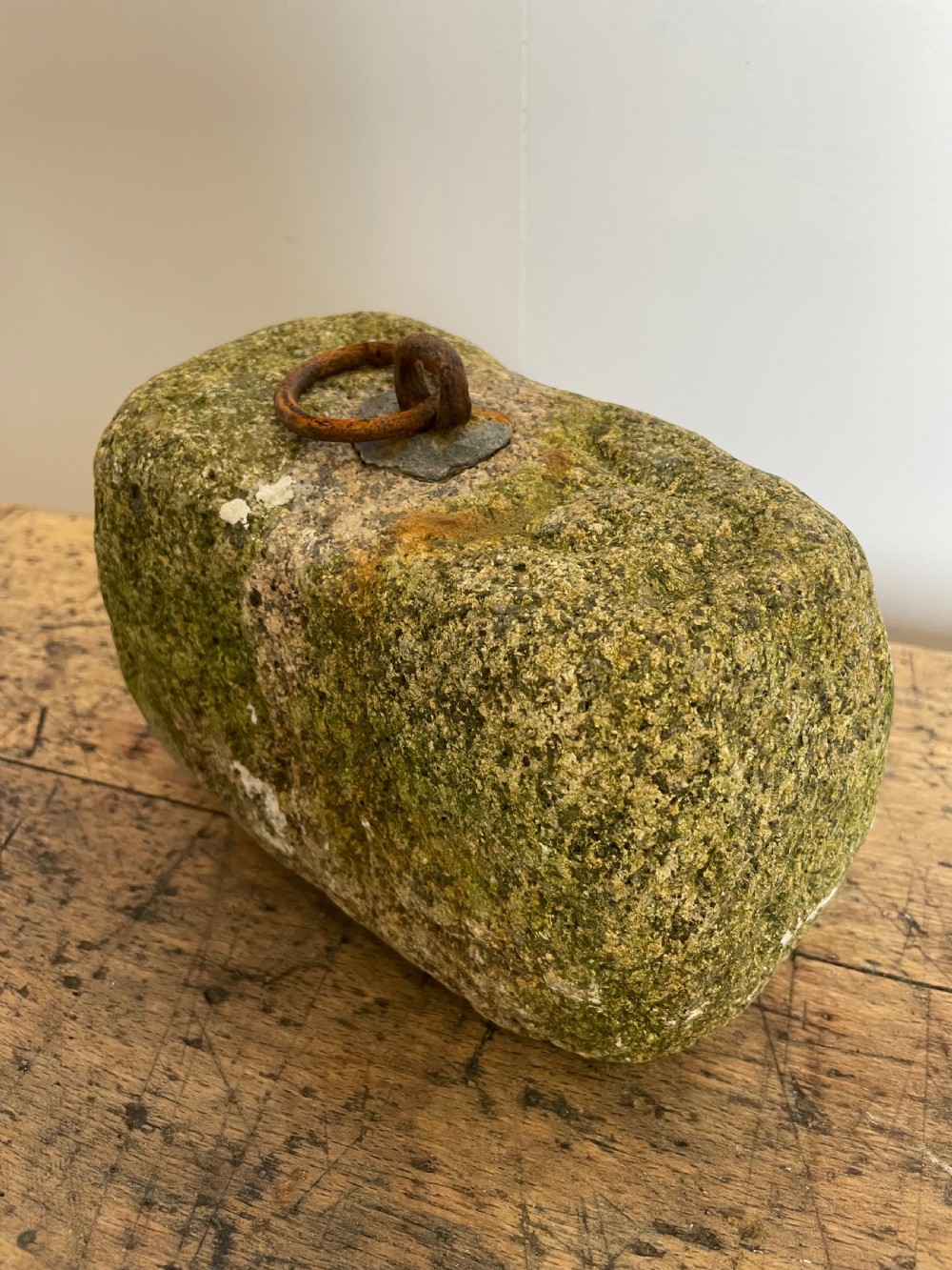 Antique granite farm weight  View III
