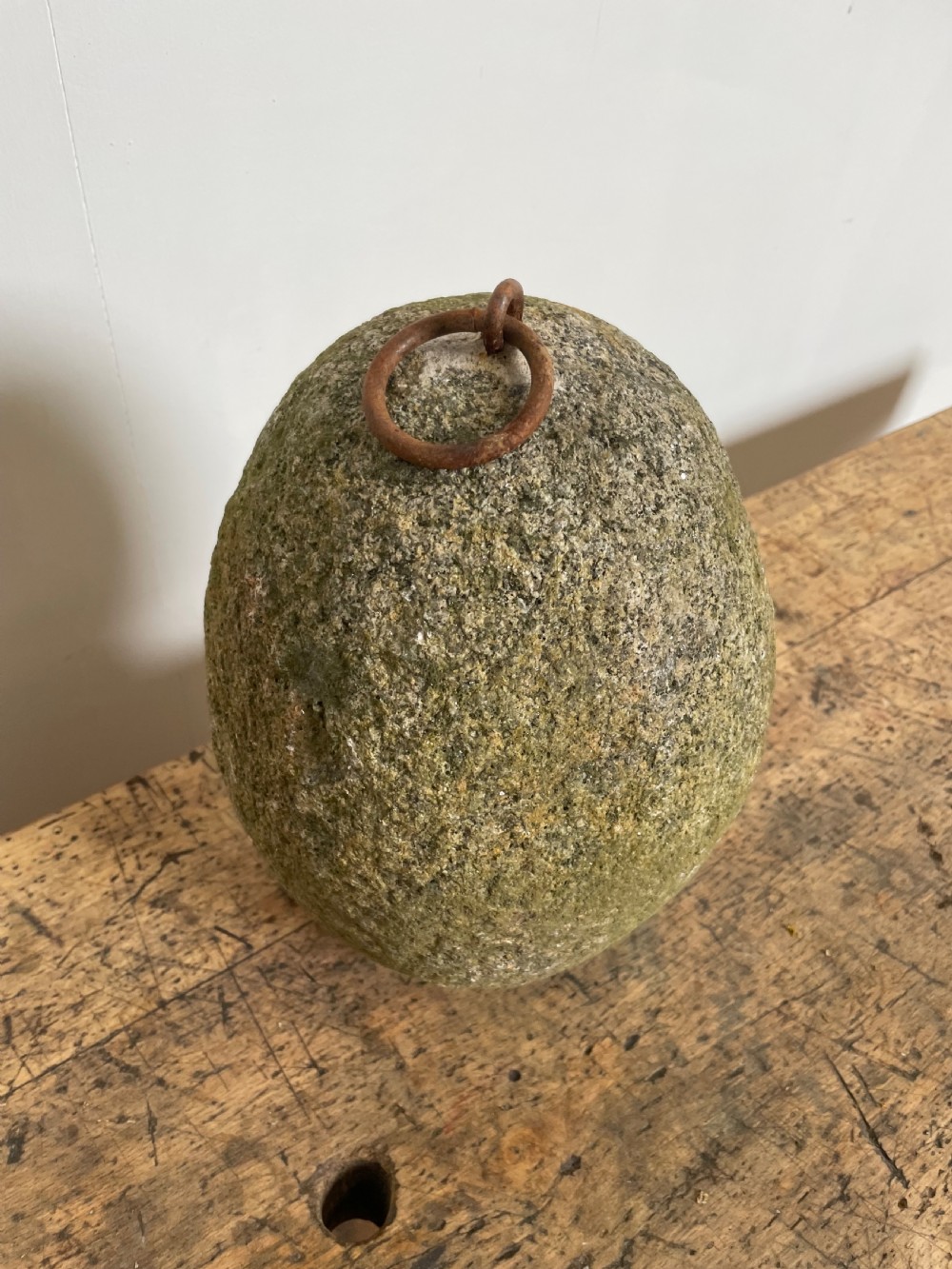 Large antique granite farm weight  View III