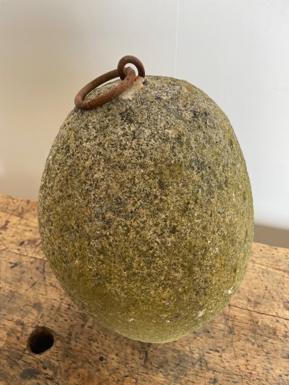 Large antique granite farm weight  View IV