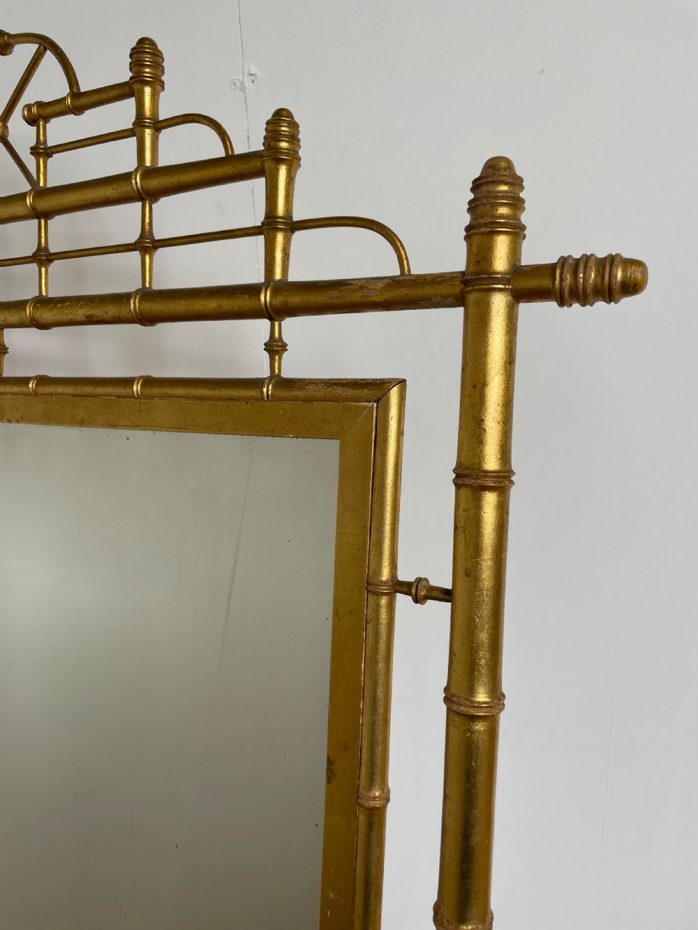 Faux bamboo gilt mirror  View IV