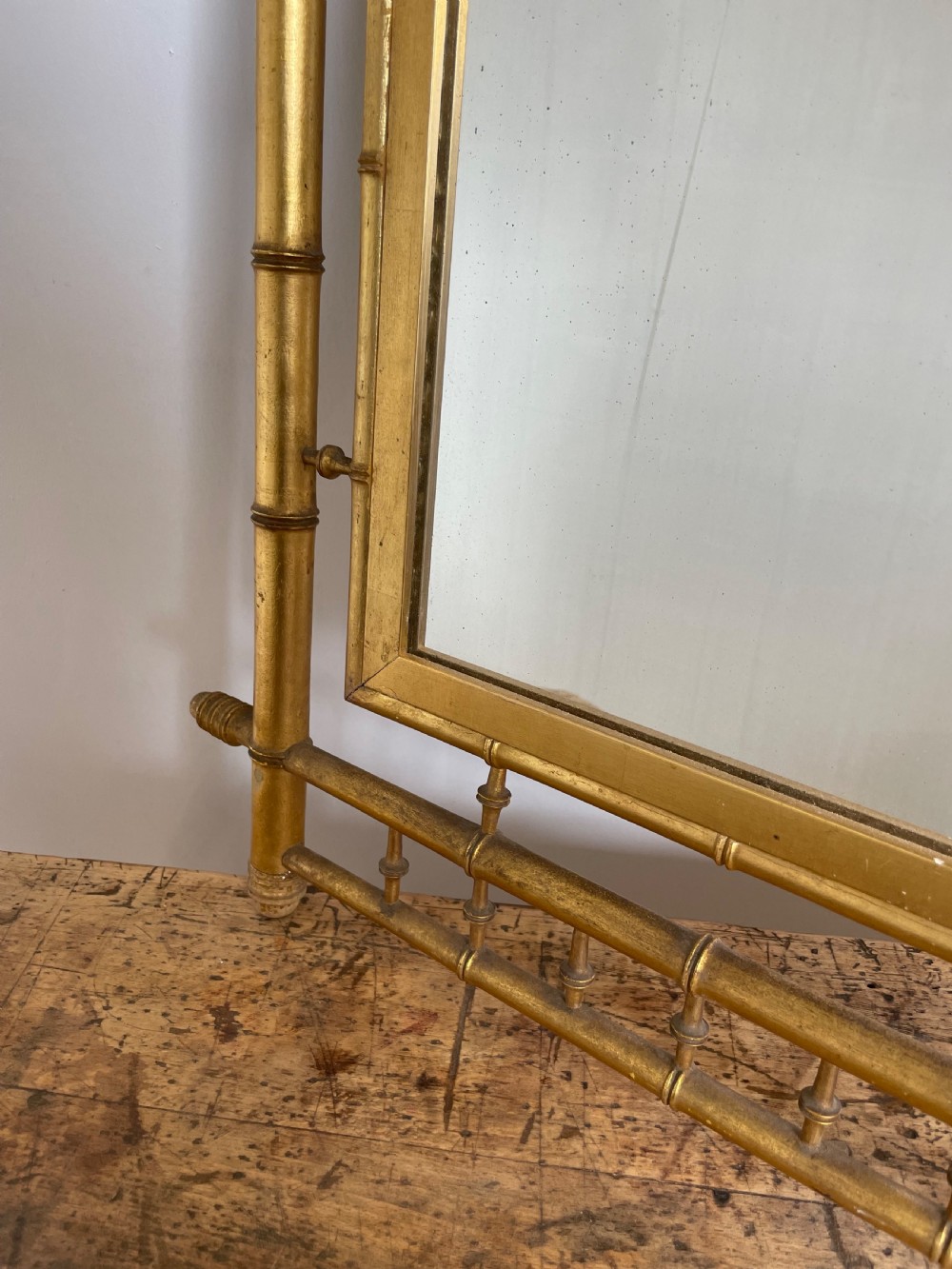 Faux bamboo gilt mirror  View VII