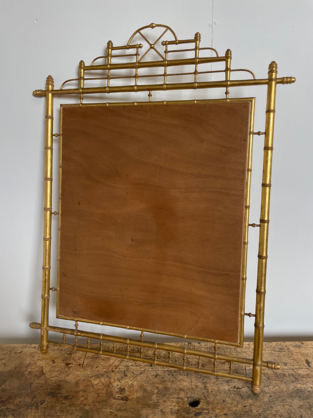 Faux bamboo gilt mirror  View IX